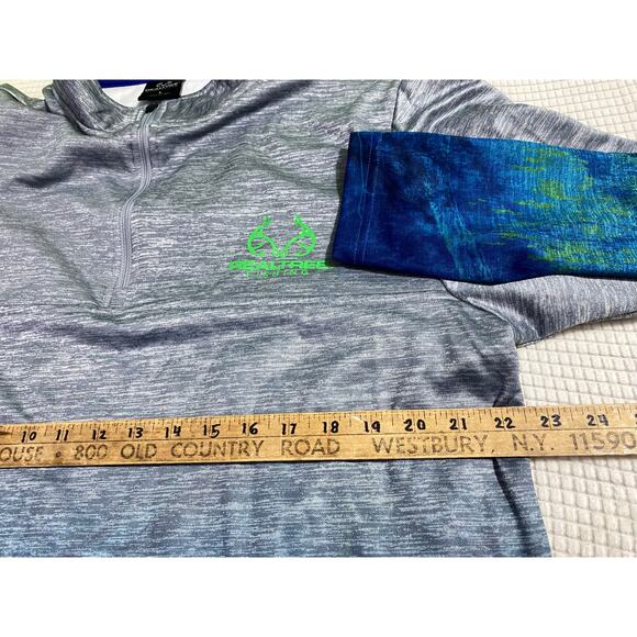 Realtree Fishing Pro Series Quarter Zip Large Lightweight Pullover Jacket - Picture 3 of 10